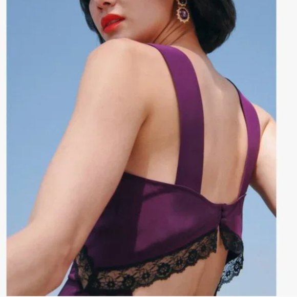 Reformation Provence Silk Dress - Purple - Picture 4 of 8